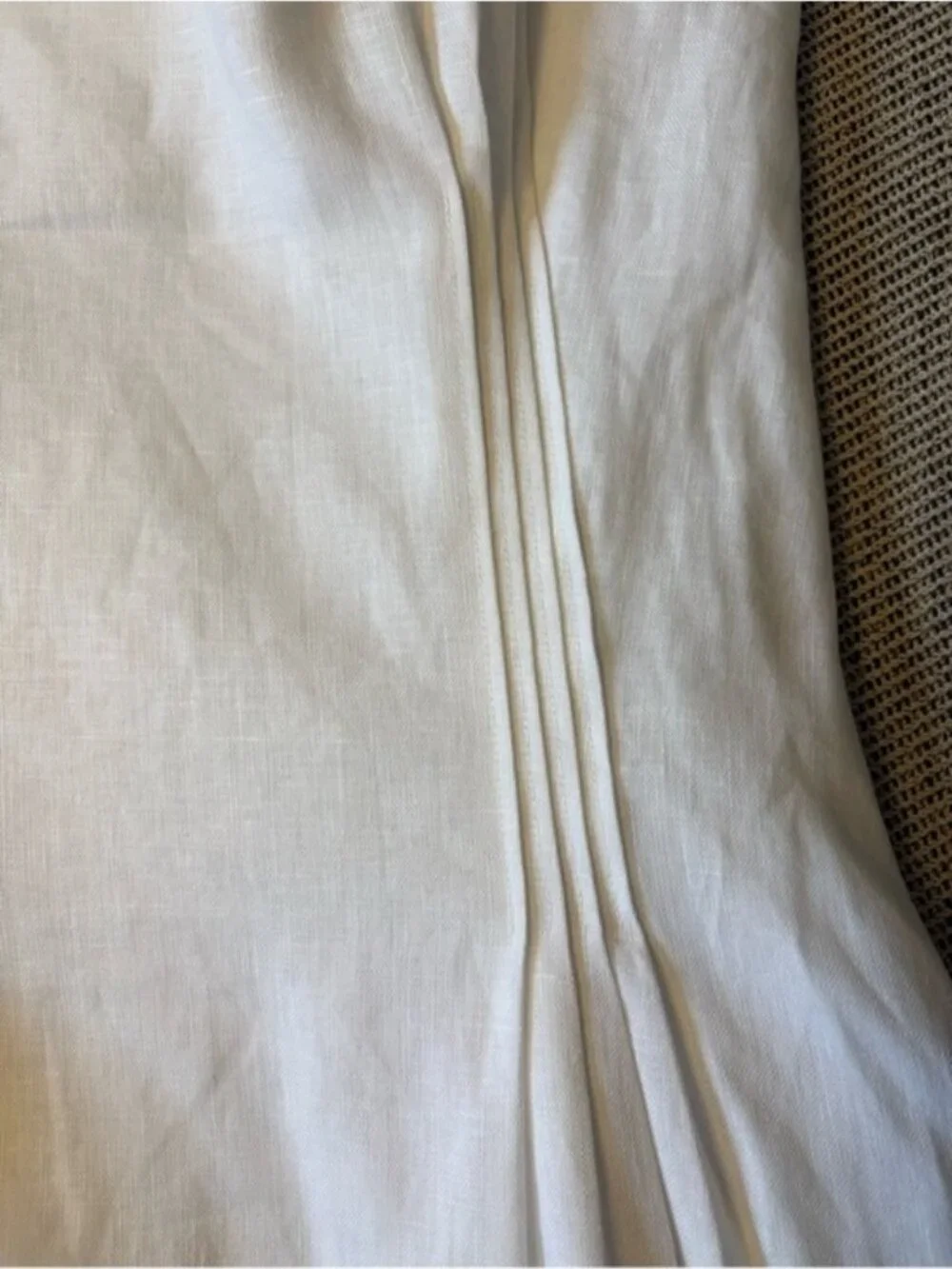 NEW Reformation Pomona Linen Lace Trim Midi Dress White | US 6 UK 10 - Picture 11 of 13